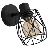 390042 Спот TOSSINO, 1x40W, E27, L130, H200, A230, сталь, черный