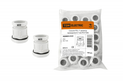 Сальник PGL 11 диаметр проводника 6-7 мм IP54 TDM Electric, SQ0805-0101