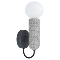 39834 Бра GIACONECCHIA, 1х40W (E27), L55, H205, A105, сталь, антрацит/терраццо, серый