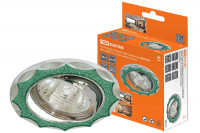 Светильник встраиваемый поворотный СВ 02-07 MR16 50Вт G5.3 зелёный блеск/хром TDM Electric, SQ0359-0041