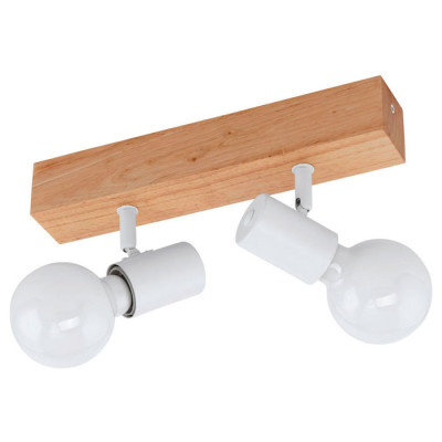 33169 Спот TOWNSHEND 3, 2x60W (E27), L300, B50, дерево, сталь, коричневый, белый, 33169