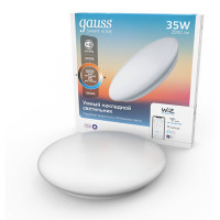 Cвет-ик GaussSmartHome наст-потол 35W2800lm2700-6500К198-264V IP20 400*70мм изм.цвет.тем.+дим LED 1/5, 2060112