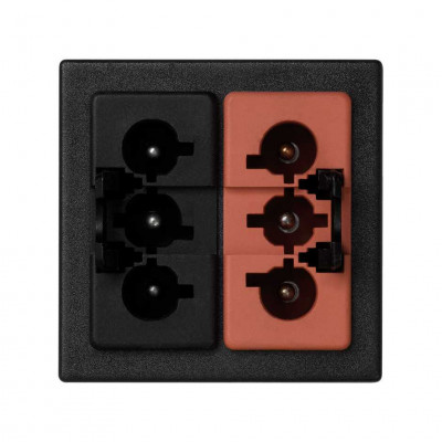 Simon Быстроразъемные коннекторы "папа" установленные на плате К45, 3-полюсные, красный+графит, KB18A-14