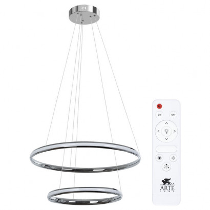 Arte Lamp MERIDIANA, Светильник подвесной, цвет арматуры - хром, цвет плафона/декора - белый, 1x70W LED, A2198SP-2CC