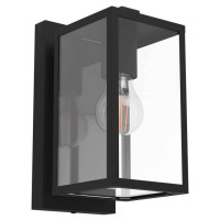 900288 Уличный настенный светильник BUDRONE, E27, 1X40W, IP44, L120, H270, A165, сталь, черный, белы