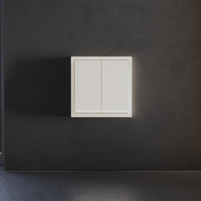 Клавиши для выключателя/переключателя двухклавишного с подсветкой, S70 (хлопок), VLS000413