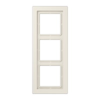 Рамка для вертикальной и горизонтальной установки, 3 поста; дюропласт; слоновая кость; LSDesign, LSD983W