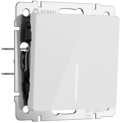 Werkel W1110141/ Выключатель одноклавишный с подсветкой (белый акрил), a063999