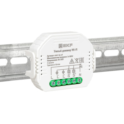 Умный диммер в подрозетник 2-канальный Wi-Fi EKF Connect, sdsh-2g-wf