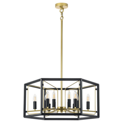 Lightstar 713327 (MD21044-12A) Люстра REGOLO 12х40W E14 ЧЕРНЫЙ МАТОВЫЙ/ЗОЛОТО (в комплекте)