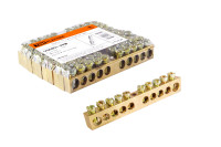 Шина "N" нулевая 6х9мм 10/1 (10 групп/крепеж по центру) TDM Electric, SQ0801-0038 Шина "N" нулевая 6х9мм 10/1 (10 групп/крепеж по центру) TDM Electric, SQ0801-0038
