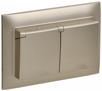 SKANDY Роз. 2-я с кр. 16А в сб IP44 SK-R12Sh шамп. IEK, SK-R26-16-44-K37-F