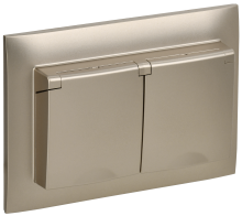 SKANDY Роз. 2-я с кр. 16А в сб IP44 SK-R12Sh шамп. IEK, SK-R26-16-44-K37-F