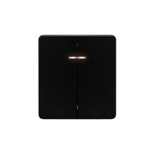 Выключатель ROUND 2 кл с подсветкой 10А с/у оникс KRANZ, KR-78-0714-3