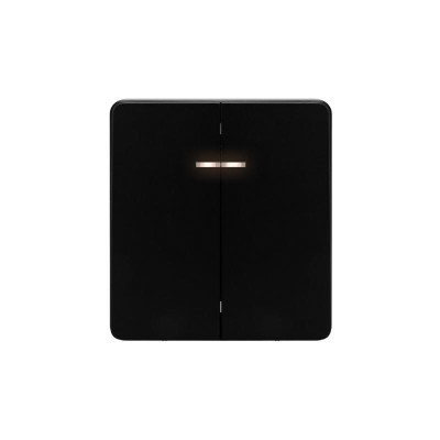 Выключатель ROUND 2 кл с подсветкой 10А с/у оникс KRANZ, KR-78-0714-3