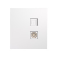 Розетка STRONG компьютерная RJ45 кат6 + TV с/у жемчуг KRANZ, KR-78-0722-4