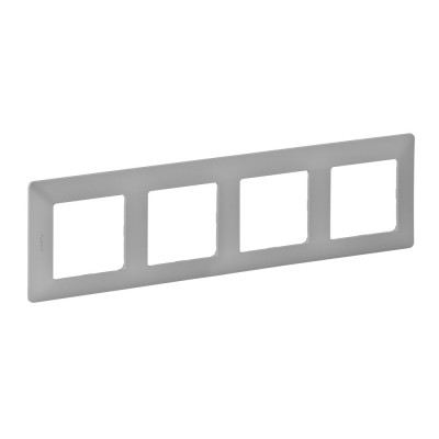 Legrand Valena LIFE.Рамка "Алюминий".4-постовая универсальная, 754134