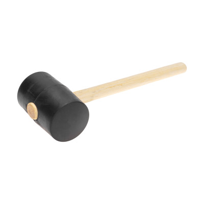Киянка резиновая 1130 г, черная резина, деревянная рукоятка KRANZ, KR-12-8146