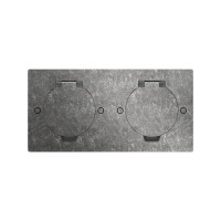 Лючок 4 мод. (2 мод. 45х45 мм.), круглая крышка, оцинкованная сталь, IP44, Donel, DFB22ZMRNFA Лючок 4 мод. (2 мод. 45х45 мм.), круглая крышка, оцинкованная сталь, IP44, Donel, DFB22ZMRNFA