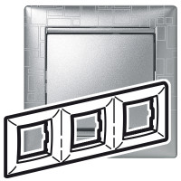 Legrand Рамка 3 поста - Legrand Valena - алюминий модерн, 770343