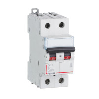 Legrand Автоматический выключатель DX?-E 6000 - 6 кА - тип характеристики C - 2П - 230/400 В~ - 4 А - 2 модуля, 407273