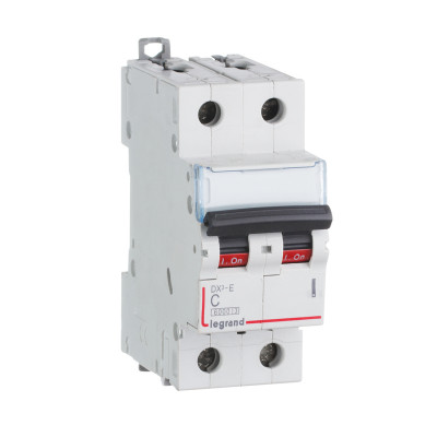 Legrand Автоматический выключатель DX?-E 6000 - 6 кА - тип характеристики C - 2П - 230/400 В~ - 4 А - 2 модуля, 407273