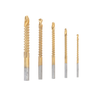 Набор cверл-фрез по металлу 3-4-5-6-8мм, HSS, ТИТАН, цилиндрический хвостовик, 5 шт. KRANZ, KR-91-0585