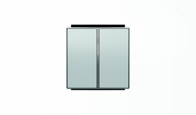 ABB SKY Серебристый алюминий Клавиша для 2-клавишного механизма "выключатель+переключатель" арт.8142