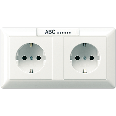 SCHUKO®-розетка для кабельных каналов 16 A / 250 B ~, AS1522NAWW