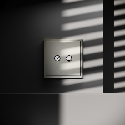 Розетка телевизионнная встраиваемая VOLTUM S70 оконечная TV+SAT, (шелк), VLS060404