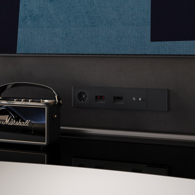 Рамка пластиковая VOLTUM S70 на 5 постов, (черный матовый), VLS100508