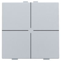 Niko Home Control Серебро Кнопка 4-клавишная, 121-51004