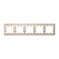 ATN221205 - ATLASDESIGN AIR 5-постовая РАМКА, ПЕСОЧНЫЙ/дымчатый белый, Systeme Electric