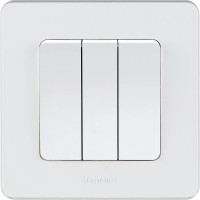 Legrand Inspiria Выключатель 3-х клавишный, цвет белый