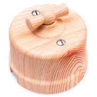 Bironi Выключатель 1кл. проходной, пластик, цвет Карельская Сосна, B1-201-13