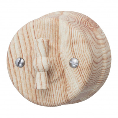 BIRONI Лизетта Пластик Карельская сосна Выключатель проходной 1-кл, B1-201-13