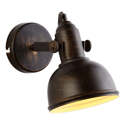 Arte Lamp MARTIN, Светильник настенный, цвет арматуры - КОРИЧНЕВЫЙ, цвет плафона/декора - КОРИЧНЕВЫЙ, 1х40W E14, A5213AP-1BR