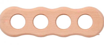 Bironi Рамка 4-х постовая для скрытого монтажа (дерево, Натурэль), BF8-640-10