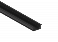 Donel,Врезной алюминиевый профиль в пол,  27х11х2000. Цвет: Черный матовый, RAL9005,Серия:DN8ALE, DN18509RAL9005