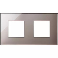 Vimar Накладка на Eikon Exe на 4 модуля (2+2) расстояние между центрами 71мм, блестящая бронза, 22643.76 Vimar Накладка на Eikon Exe на 4 модуля (2+2) расстояние между центрами 71мм, блестящая бронза, 22643.76