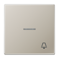 Клавиша для выключателя с подсветкой и символом "звонок"; благородная сталь, ES2990KO5K