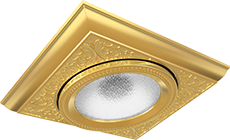 FD1105COB Fede EMPORIO Светильник встраиваемый квадратный, Bright Gold