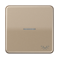 Клавиша с окошком и символом "освещение" для выключателей с подсветкой; золотая бронза, CD590KO5LGB Клавиша с окошком и символом "освещение" для выключателей с подсветкой; золотая бронза, CD590KO5LGB