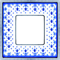 FD01471AZCB Fede Belle Epoque Porcelain Рамка 1-ная, Blue Lys-Bright Chrome