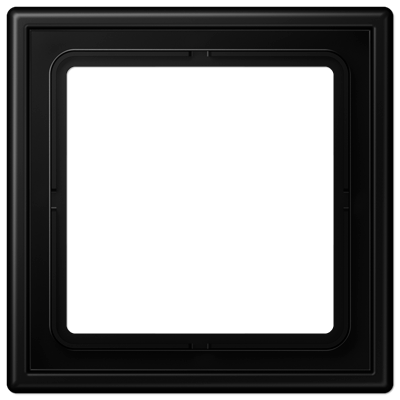 Рамка 1 пост; дюропласт; черный матовый, LS981SWM