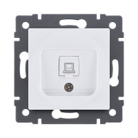 Розетка Ethernet RJ45 Cat.5, белый Kollinger REA-016WH для Aspekt, Eleganz, Reflex