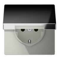 Штепсельная розетка SCHUKO 16A 250V~ с защитой от детей и откидной крышкой; полированный хром, GCR1520KIKL Штепсельная розетка SCHUKO 16A 250V~ с защитой от детей и откидной крышкой; полированный хром, GCR1520KIKL