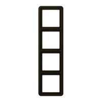 Рамка для вертикальной и горизонтальной установки, 4 поста; дюропласт; коричневый; CD500, CD584BR