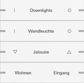 5034927 Gira Клавиша 4-ная  для сенс.  выкл.Gira 4 KNX, ГРАВИРОВКА