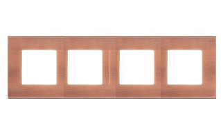 FD01704BC Fede Fede SOHO Рамка 4-ная,   Brushed Cooper